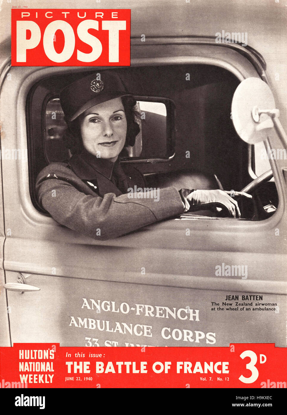 1940 Photo Post New Zealand aviator, Jean Batten Banque D'Images