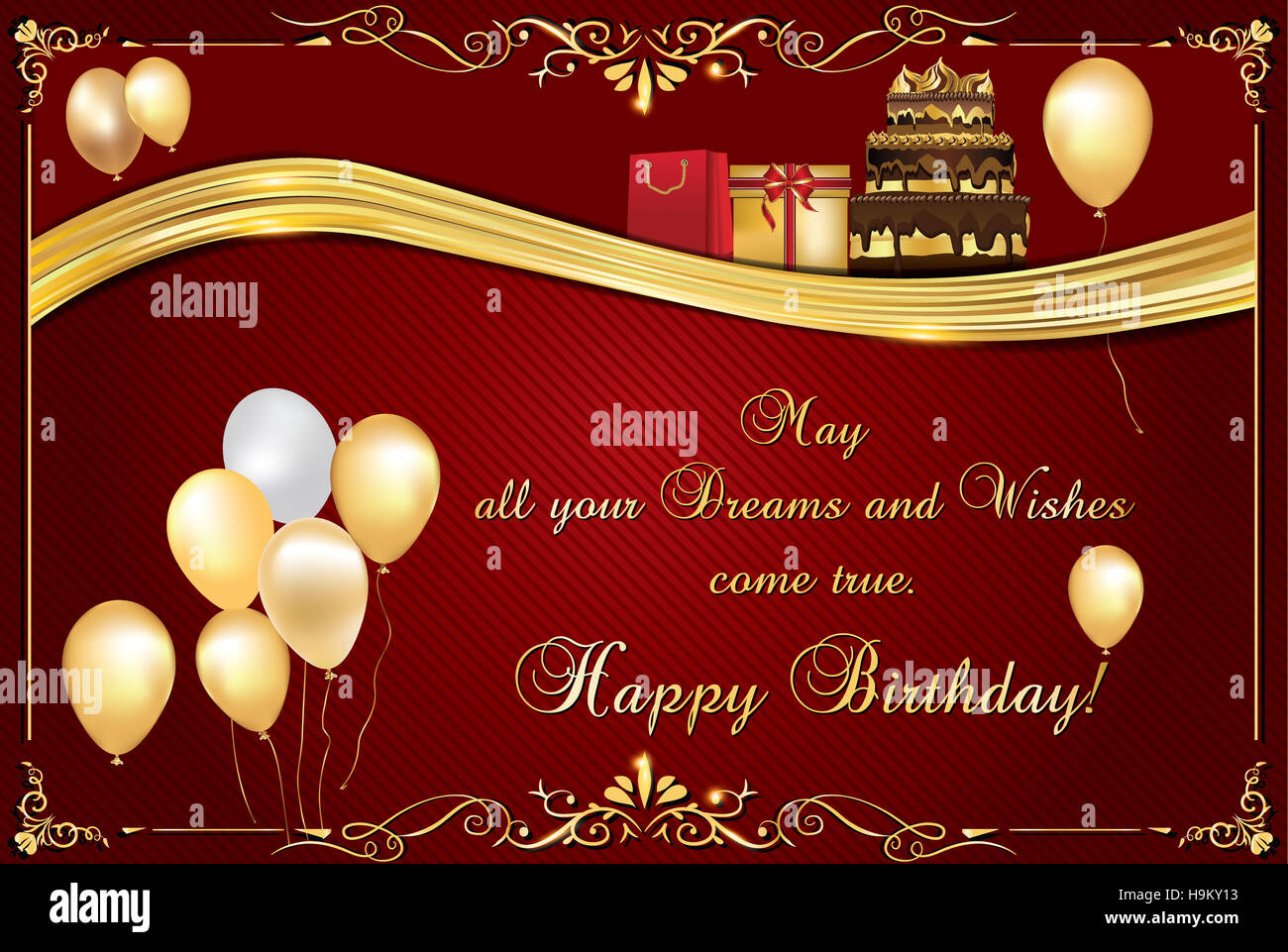 Carte D Anniversaire Elegant Egalement Pour L Impression Joyeux Anniversaire Carte De Voeux Elegante Contient Des Ballons Gateau D Anniversaire Et Cadeaux Photo Stock Alamy Carte D Anniversaire Elegant Egalement Pour L Impression Joyeux Anniversaire Carte De Voeux Elegante Contient Des Ballons Gateau D Anniversaire Et Cadeaux Photo Stock Alamy