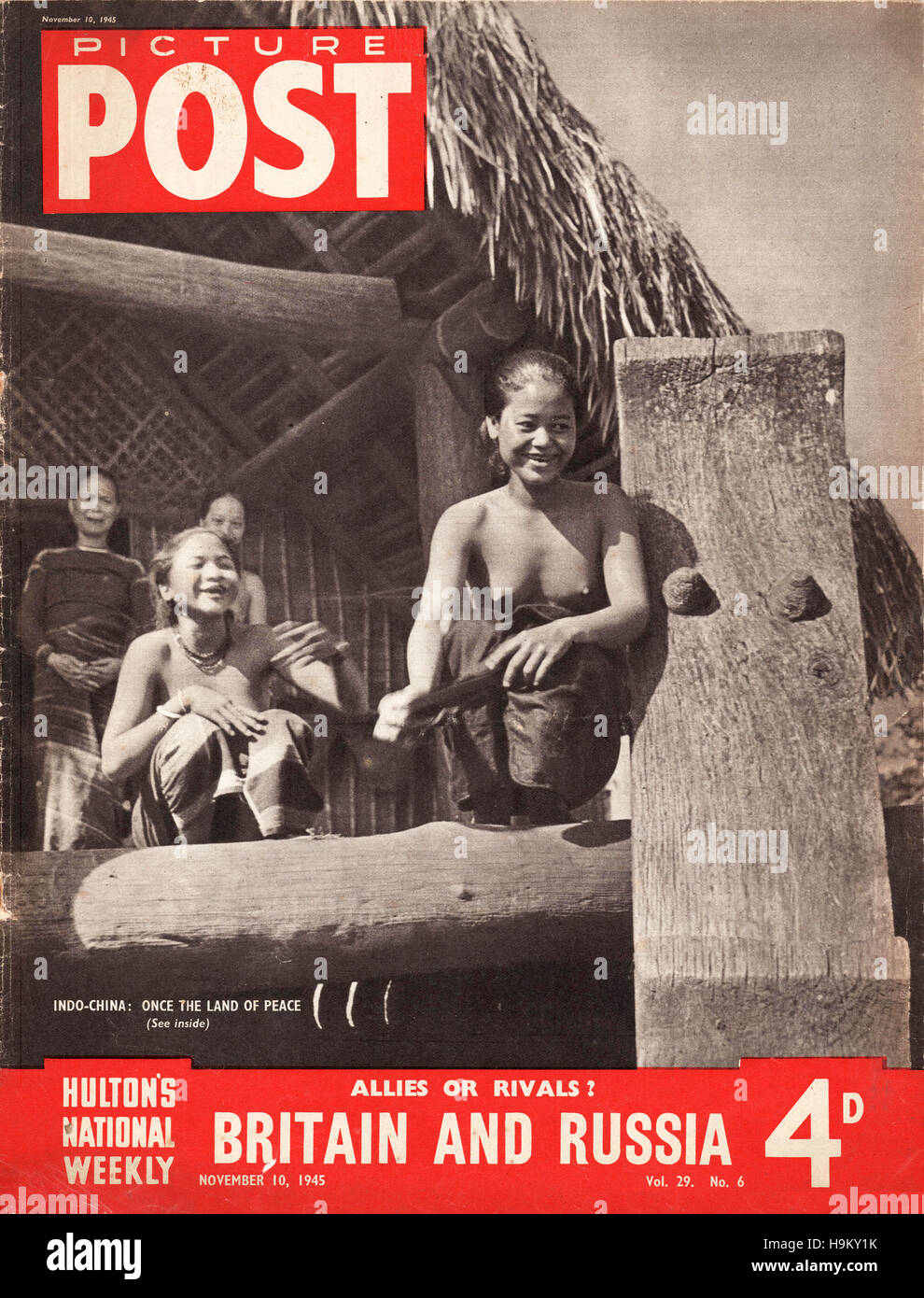 1945 Photo Poster les femmes de l'Indochine française Banque D'Images