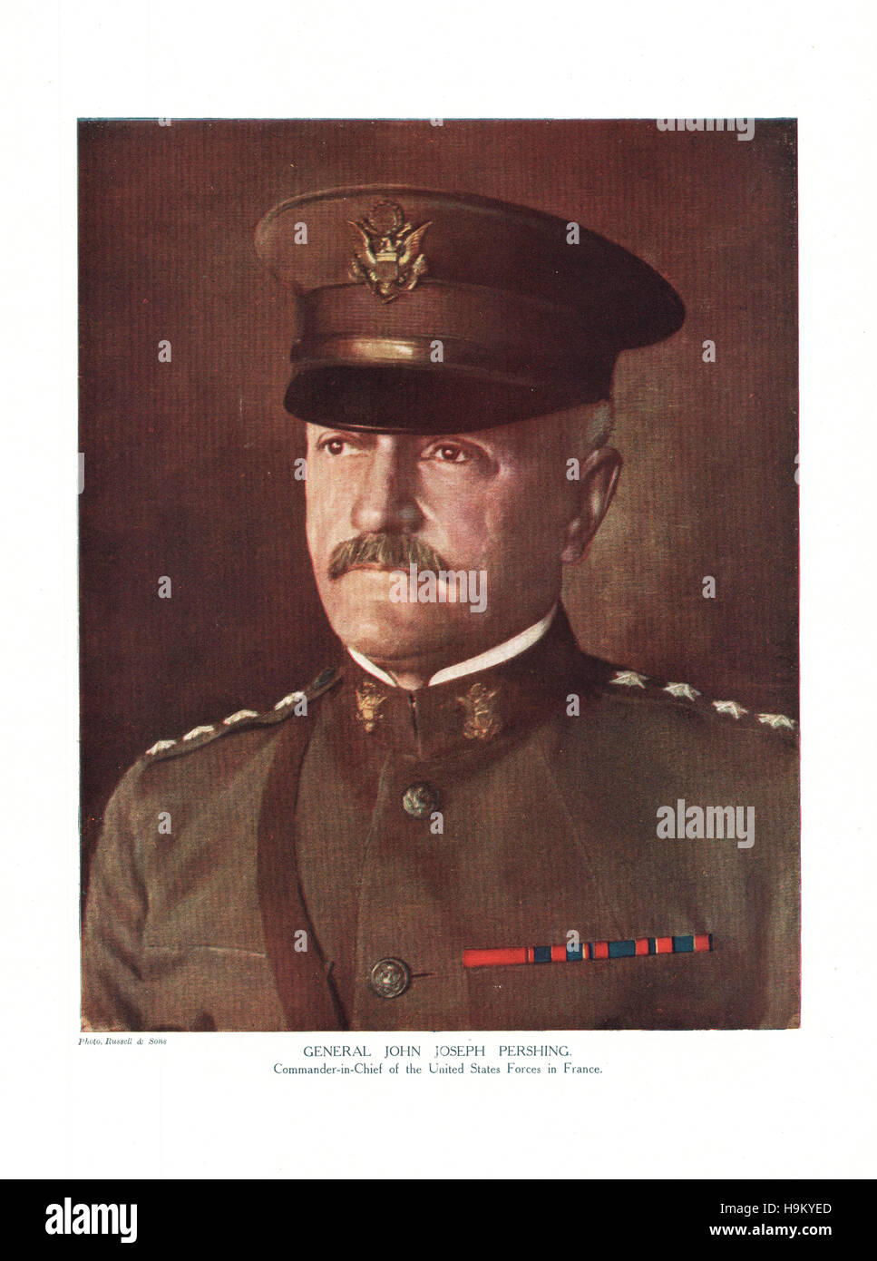 1919 La Grande Guerre magazine Partie 229 le général John Joseph Pershing Banque D'Images