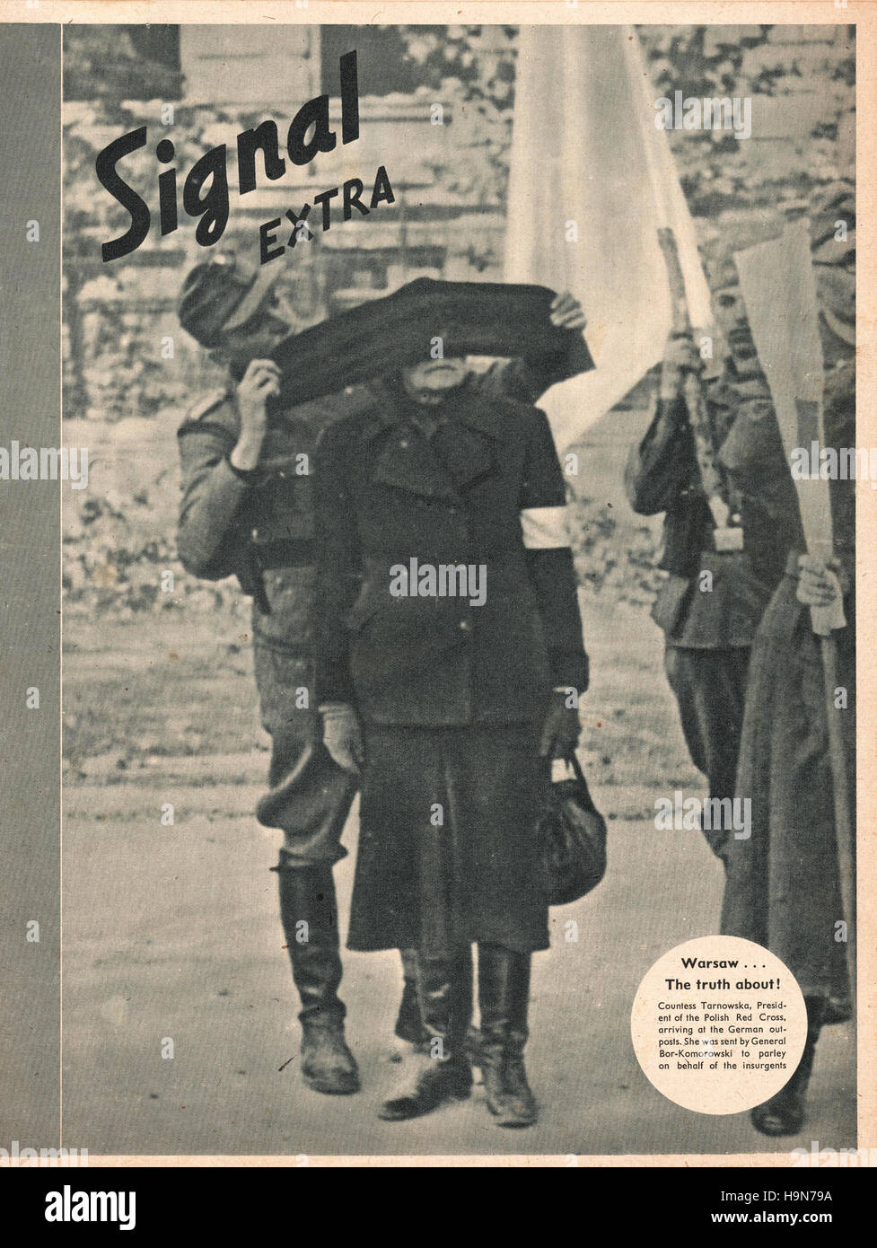 1944 Extra du signal de l'Insurrection de Varsovie front page Banque D'Images