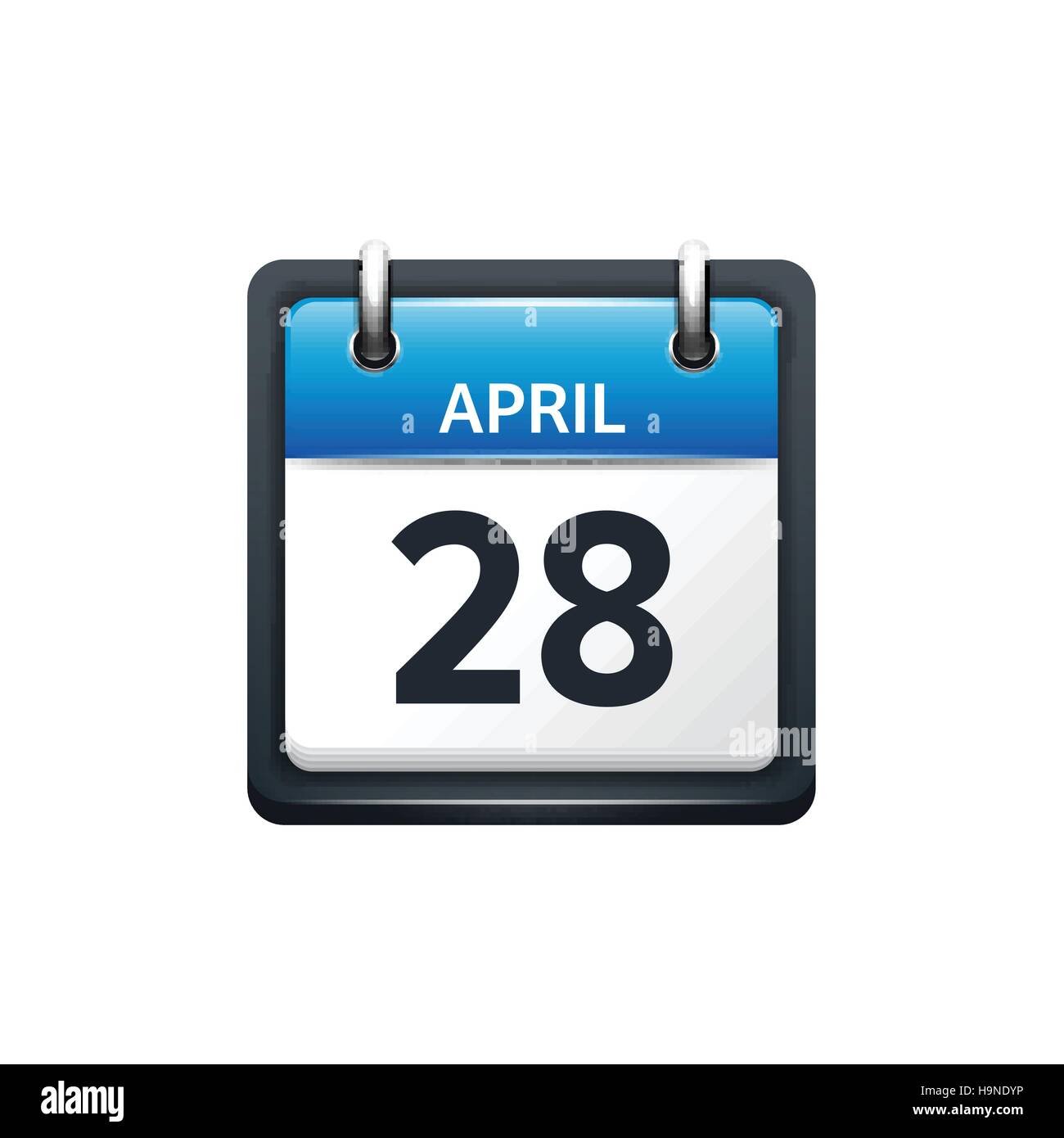 April 28 calendar icon vector flat illustration Banque de photographies et d'images à haute résolution - Alamy