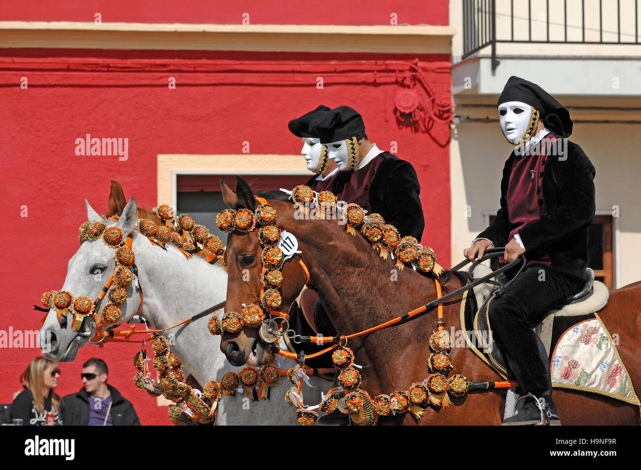 La Sardaigne. D'Oristano. Sa Sartiglia fête, carnaval Sarde Banque D'Images