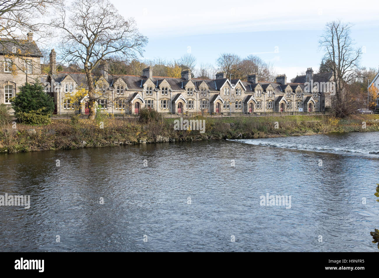 Sleddall hospices le long de la rivière dans la région de Kent, Kendal Cumbria Banque D'Images