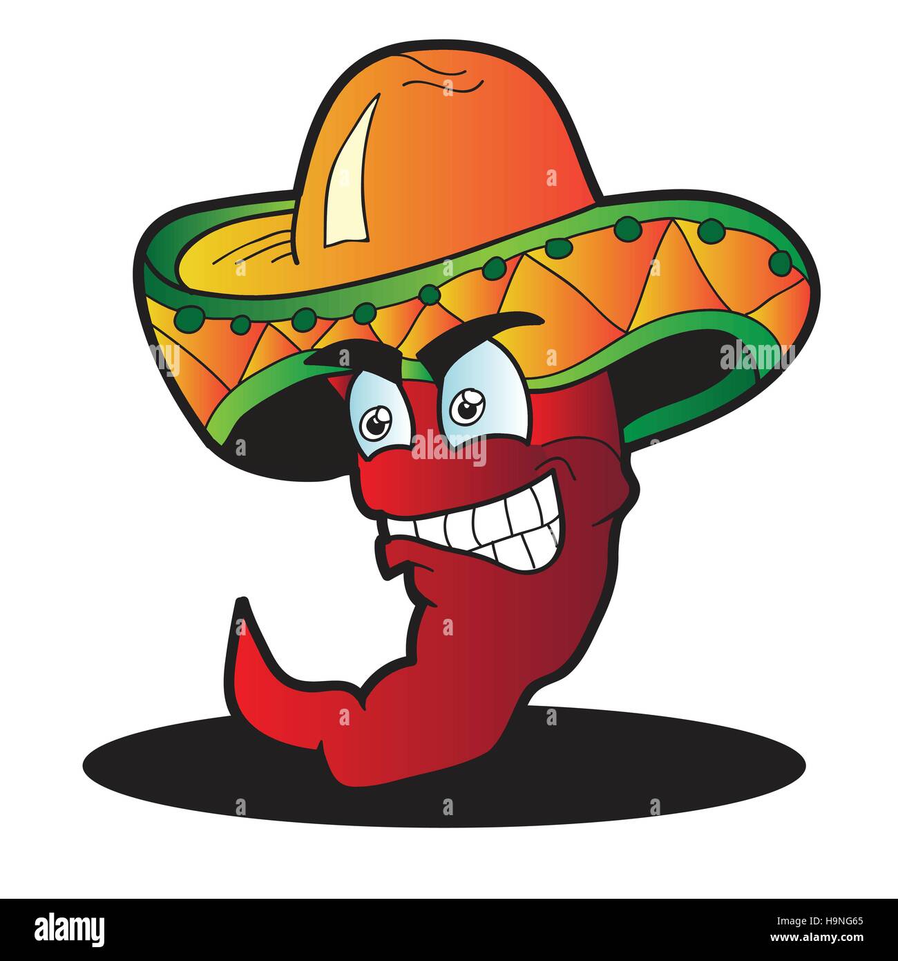 Poivre mexicain personnage - vector illustration Illustration de Vecteur