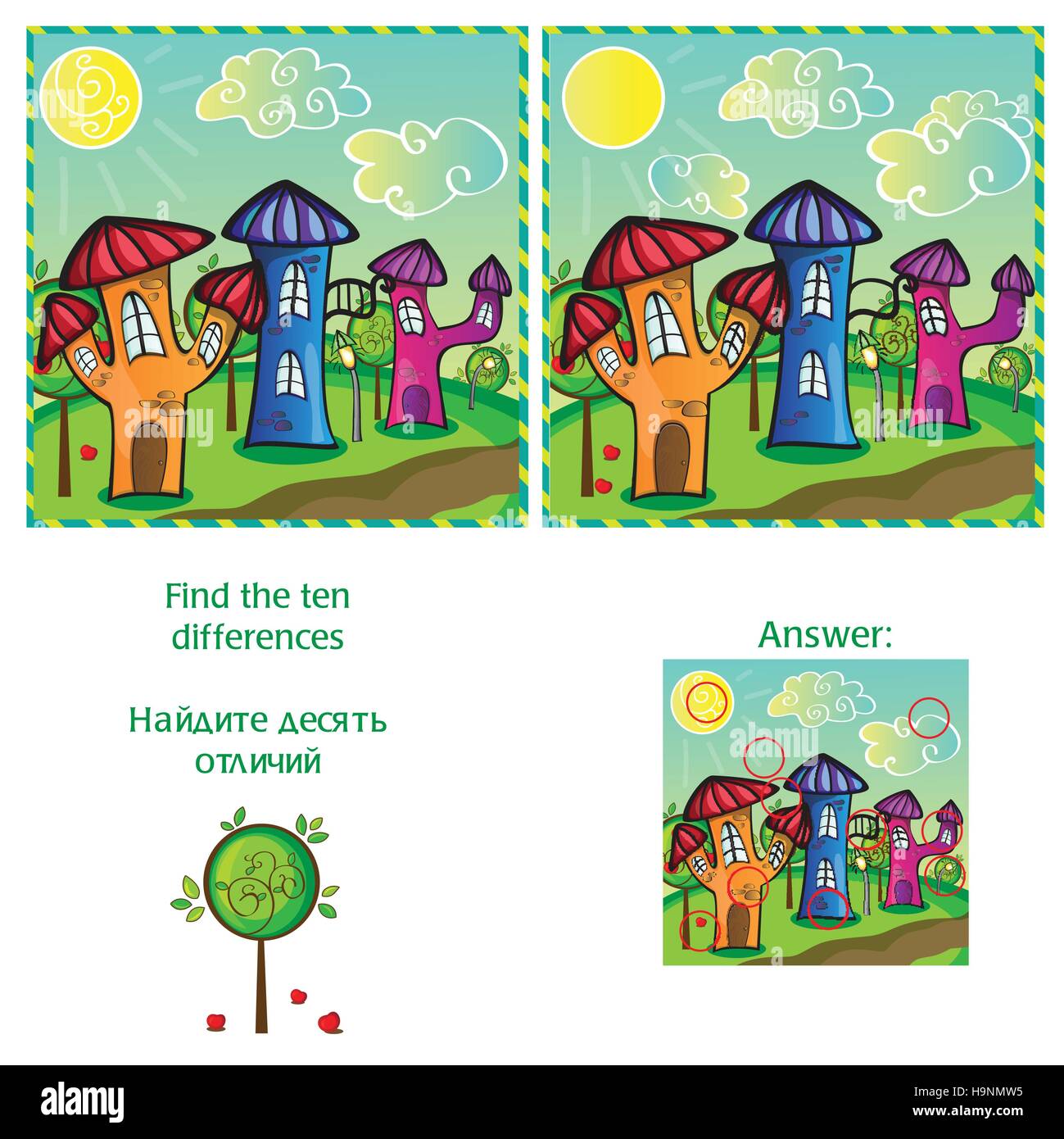 Jeu visuel - Trouvez les différences 10 - avec réponse - fichier ...