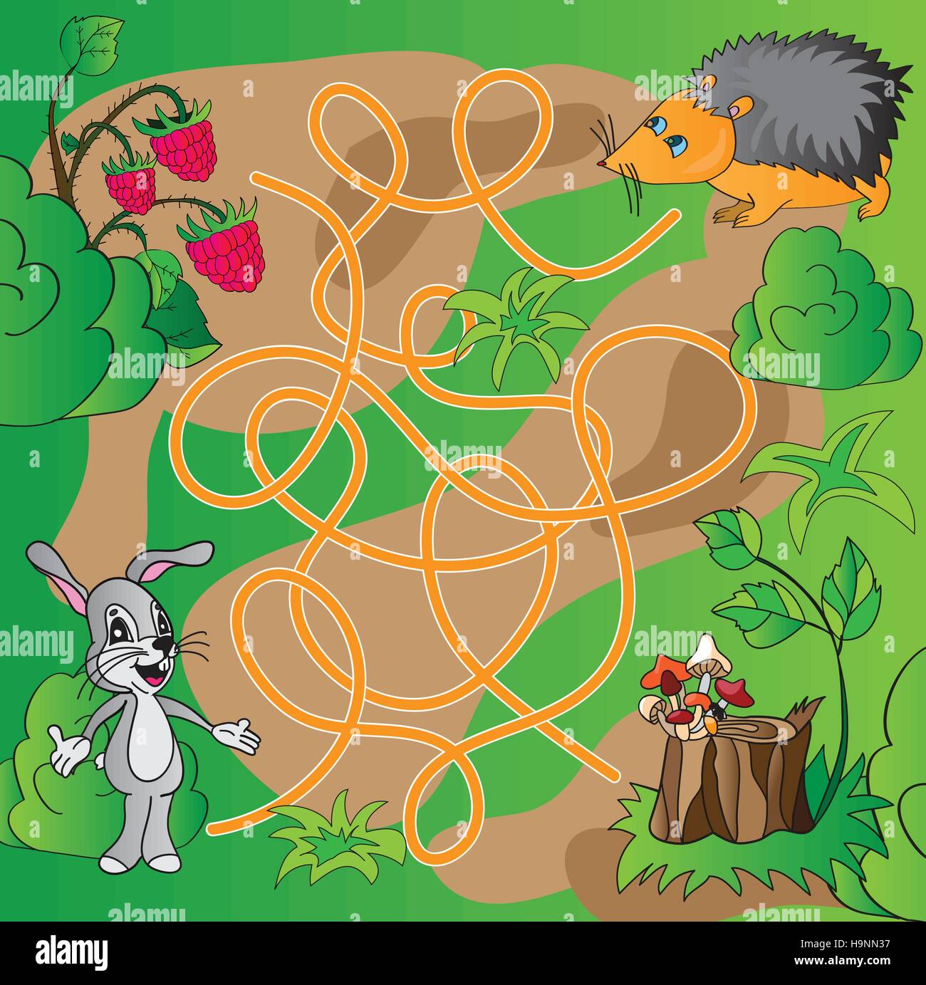 Puzzle pour enfants - lumineux - labyrinthe simple vector illustration Illustration de Vecteur