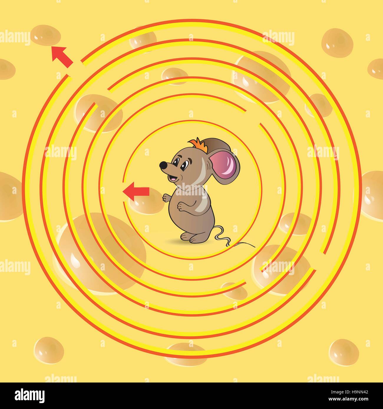 Puzzle pour enfants - lumineux - labyrinthe simple vector illustration Illustration de Vecteur