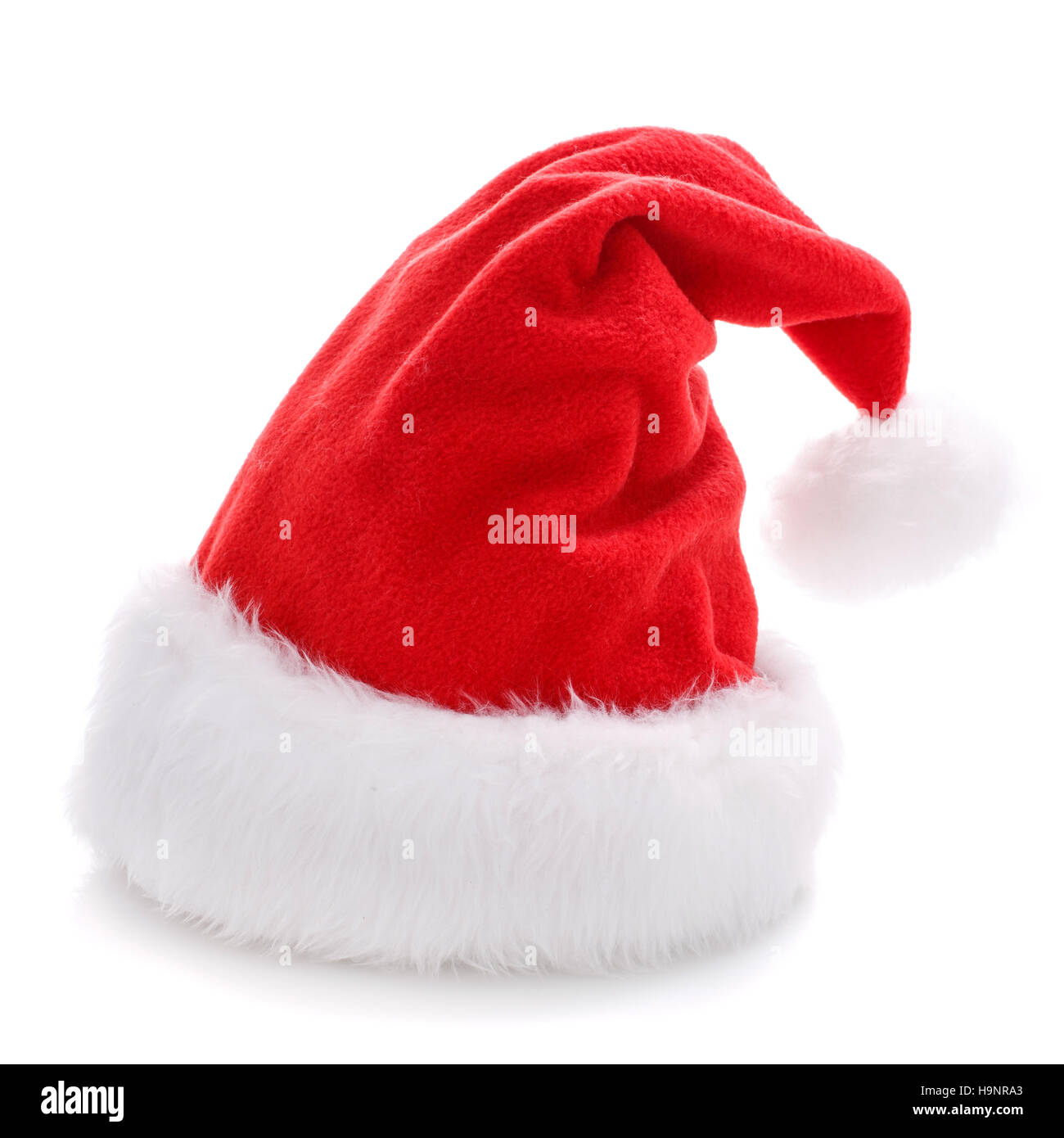 Santa Claus red hat isolated on white Banque D'Images
