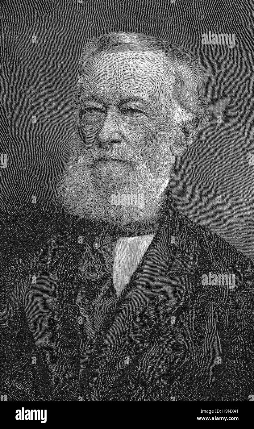 Alfred Krupp - industriel allemand et fabricant d'armes Banque D'Images