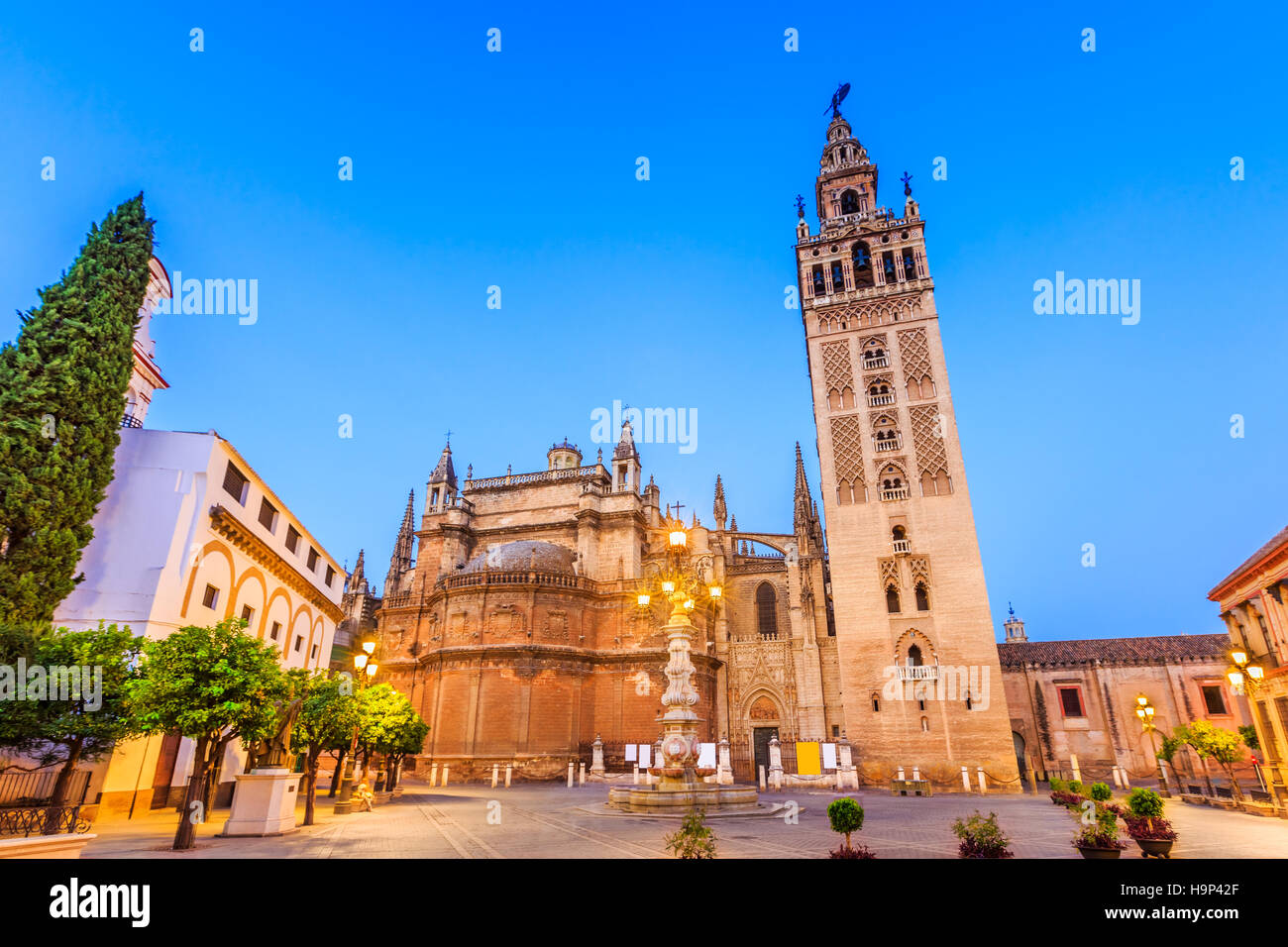 Séville, Espagne. Cathédrale de Saint Marie de la voir. Banque D'Images