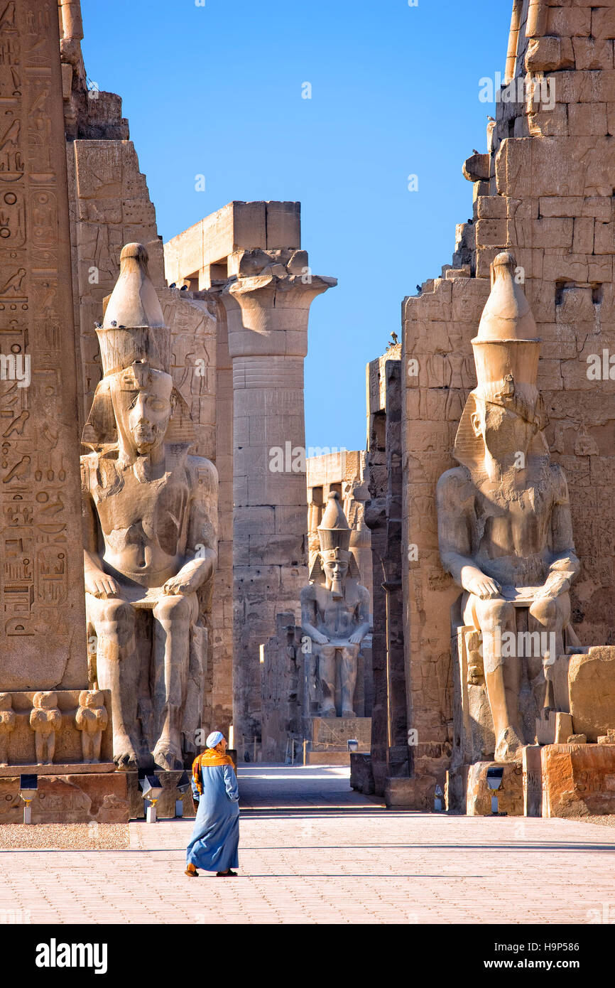 Le temple de Louxor, Egypte Banque D'Images