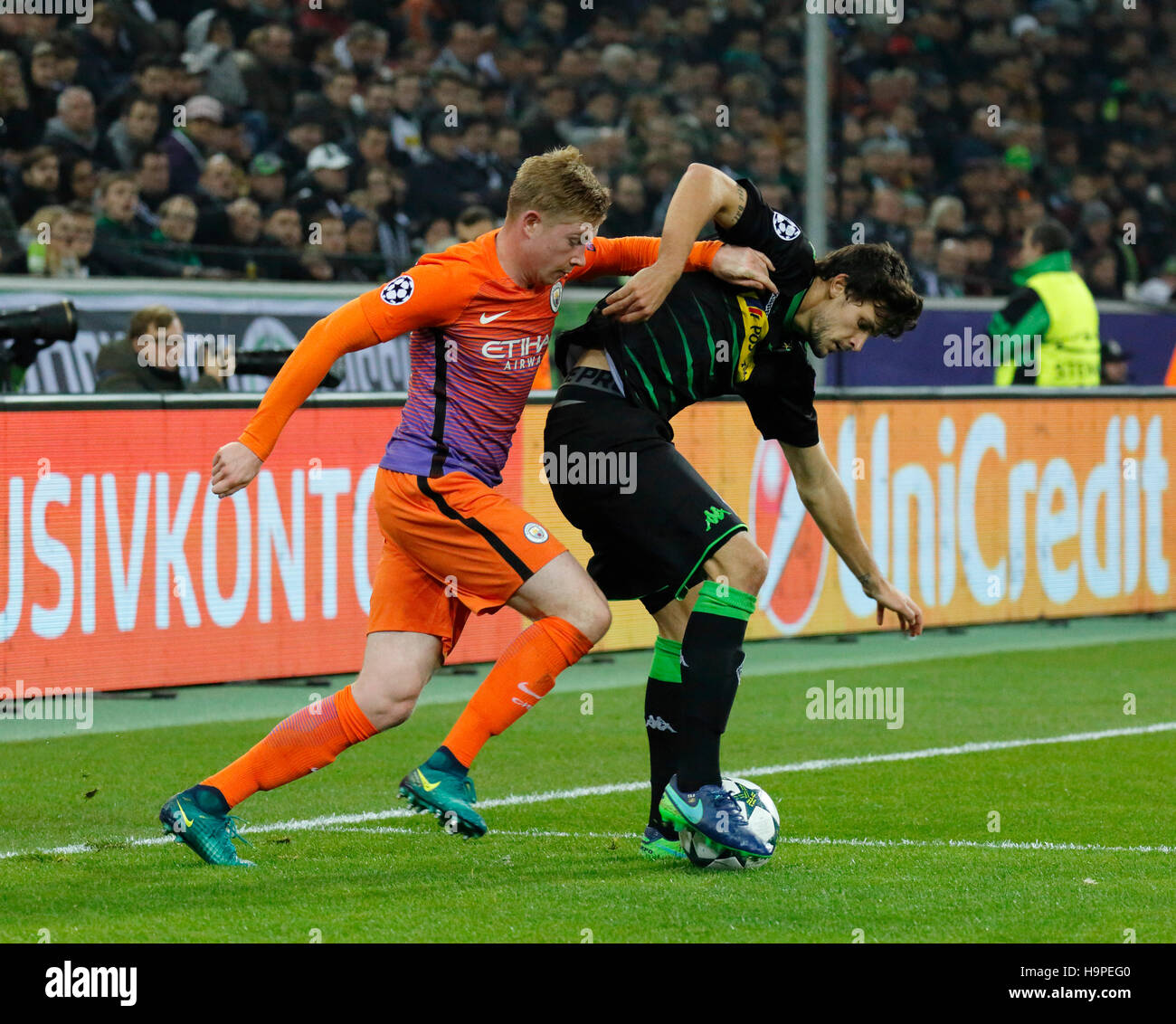 Sport Football Ligue Des Champions 2016 2017 L Etape De Groupe Groupe C 5 Eme Journee Borussia Moenchengladbach Vs Manchester City Fc 1 1 Stade Borussia Park Scene Du Match Kevin De Bruyne Ville A