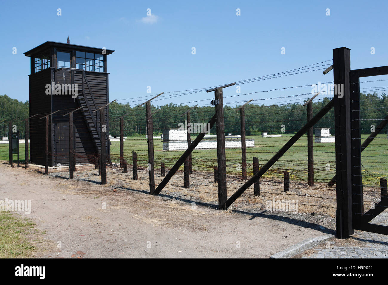 Ancien camp allemand nazi de concentration est de Stutthof, Gdansk. Sztutowo, Pologne, Europe Banque D'Images