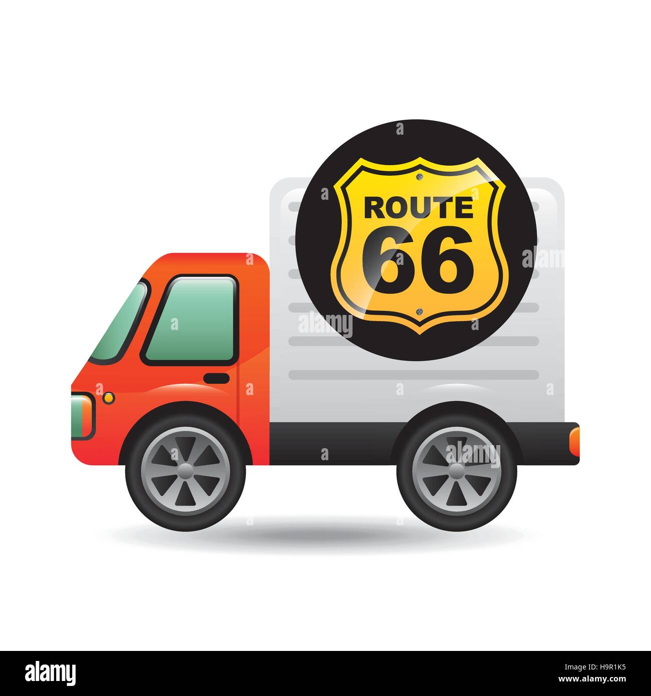 Panneau de circulation route 66 eps 10 concept vector illustration Illustration de Vecteur