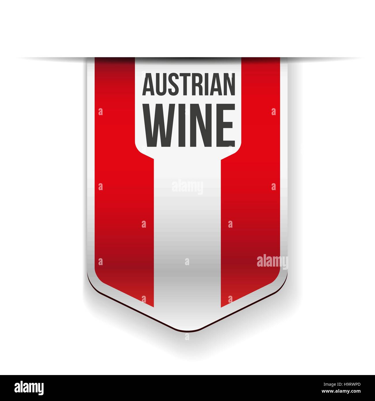 Vin autrichien ruban drapeau Illustration de Vecteur