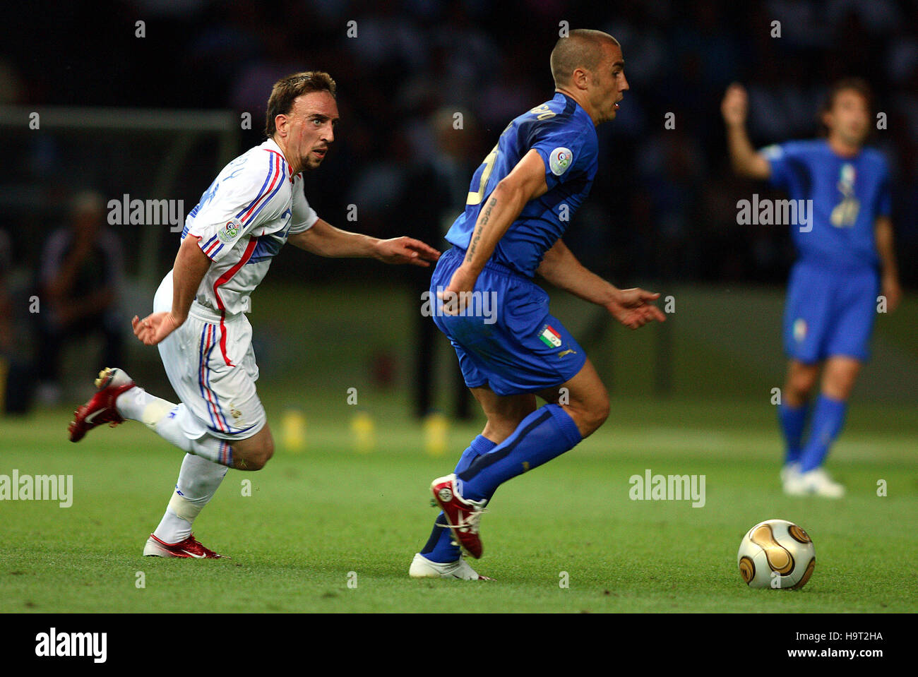 FRANCK RIBERY FABIO CANNAVARO FRANCE & OLYMPIQUE DE MARSEILLE STADE OLYMPIQUE BERLIN ALLEMAGNE 09 Juillet 2006 Banque D'Images