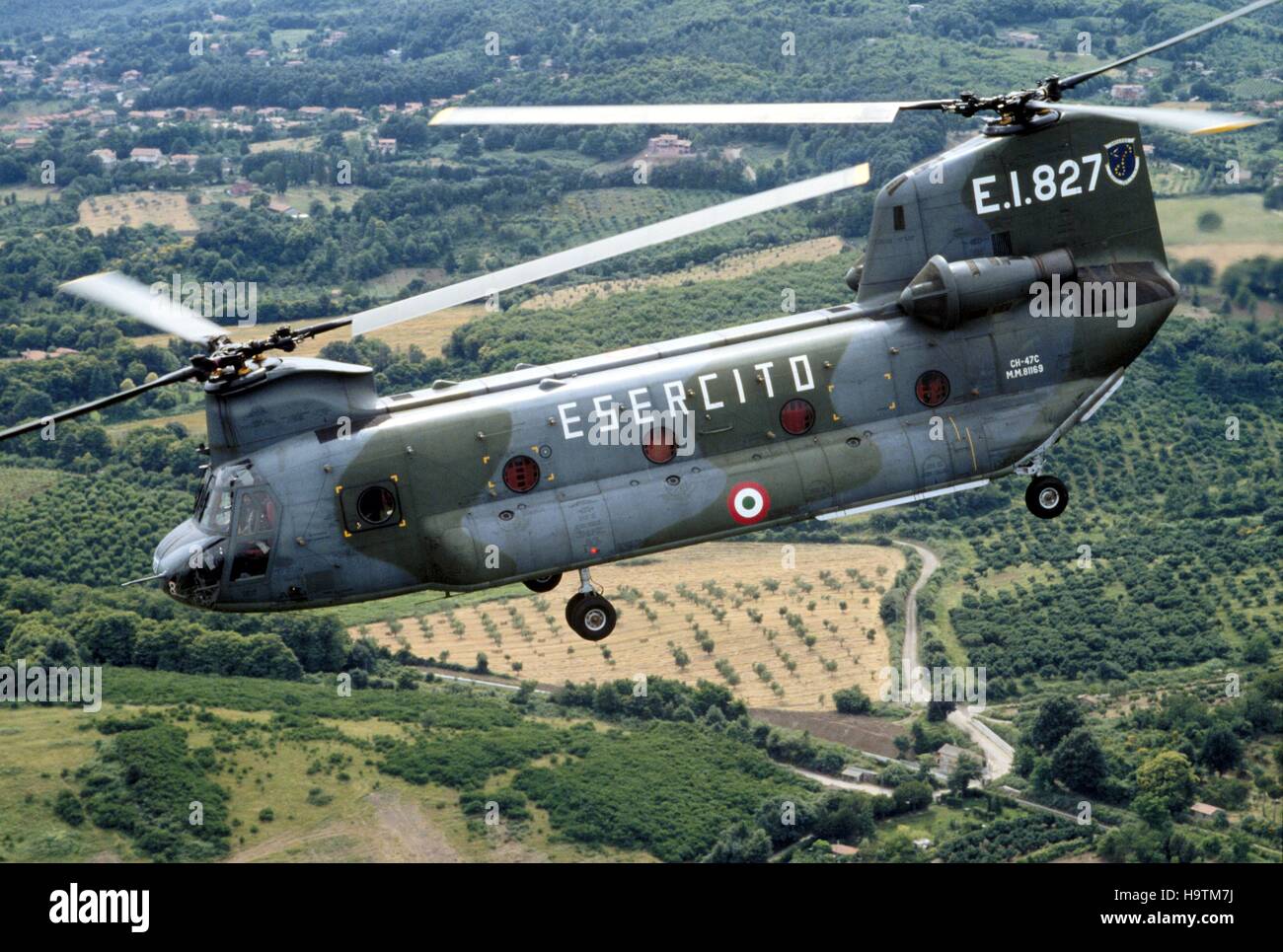 L'armée italienne, CH '47' d'hélicoptères de transport lourd Chinook Banque D'Images