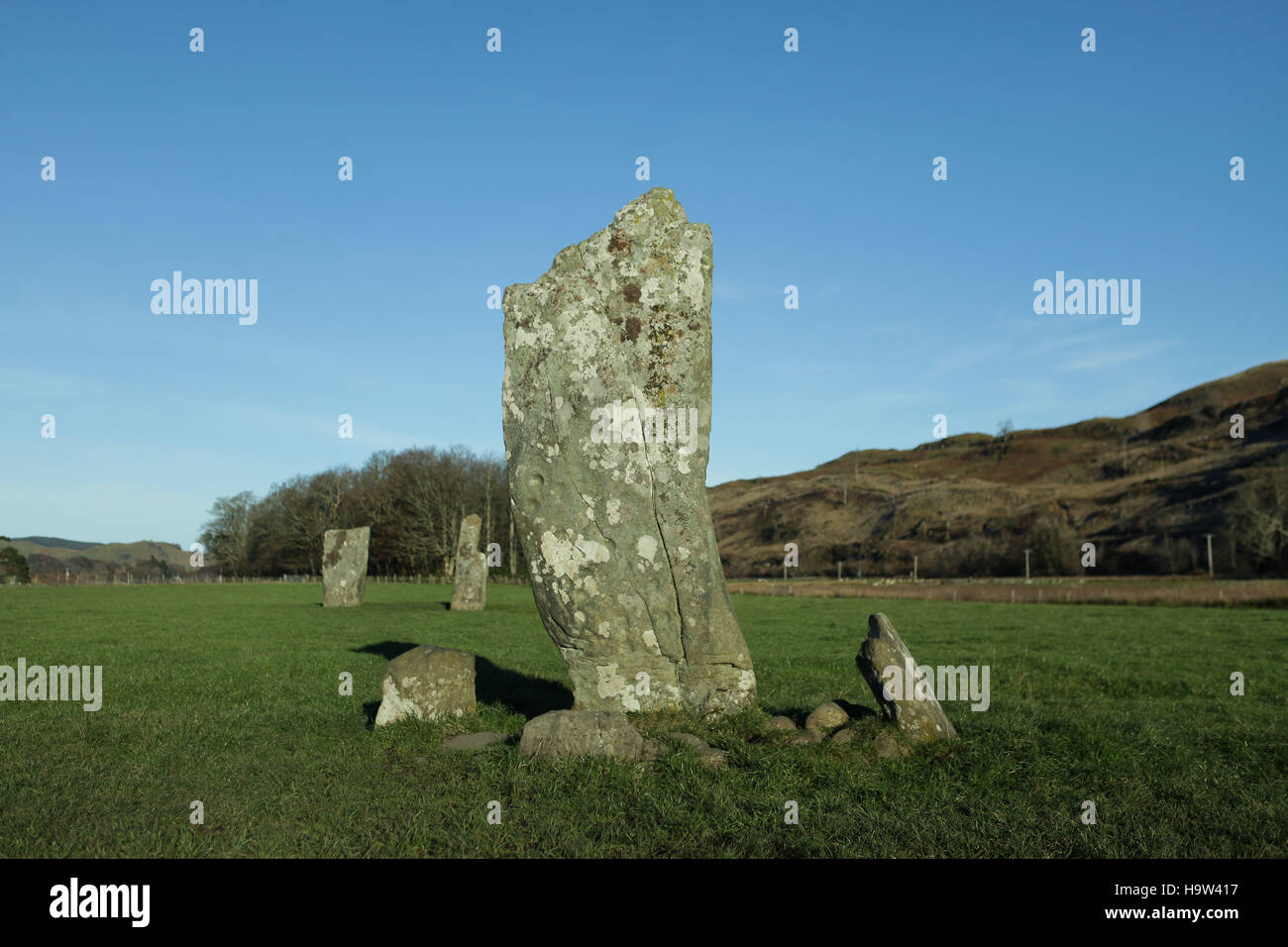 Nether Largie Standing Stones, Kilmartin Glen, Kilmartin, ARGYLL & BUTE Banque D'Images