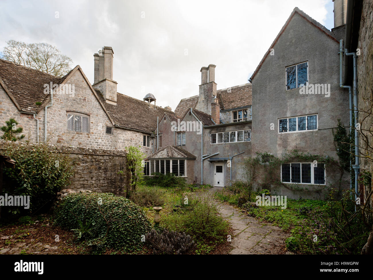 La Cour à Avebury Manor, dans le Wiltshire. Banque D'Images