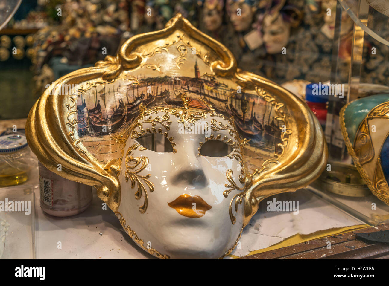 Les masques vénitiens boutique, Venezia, Venice, Venise, Italie, Europe, Banque D'Images