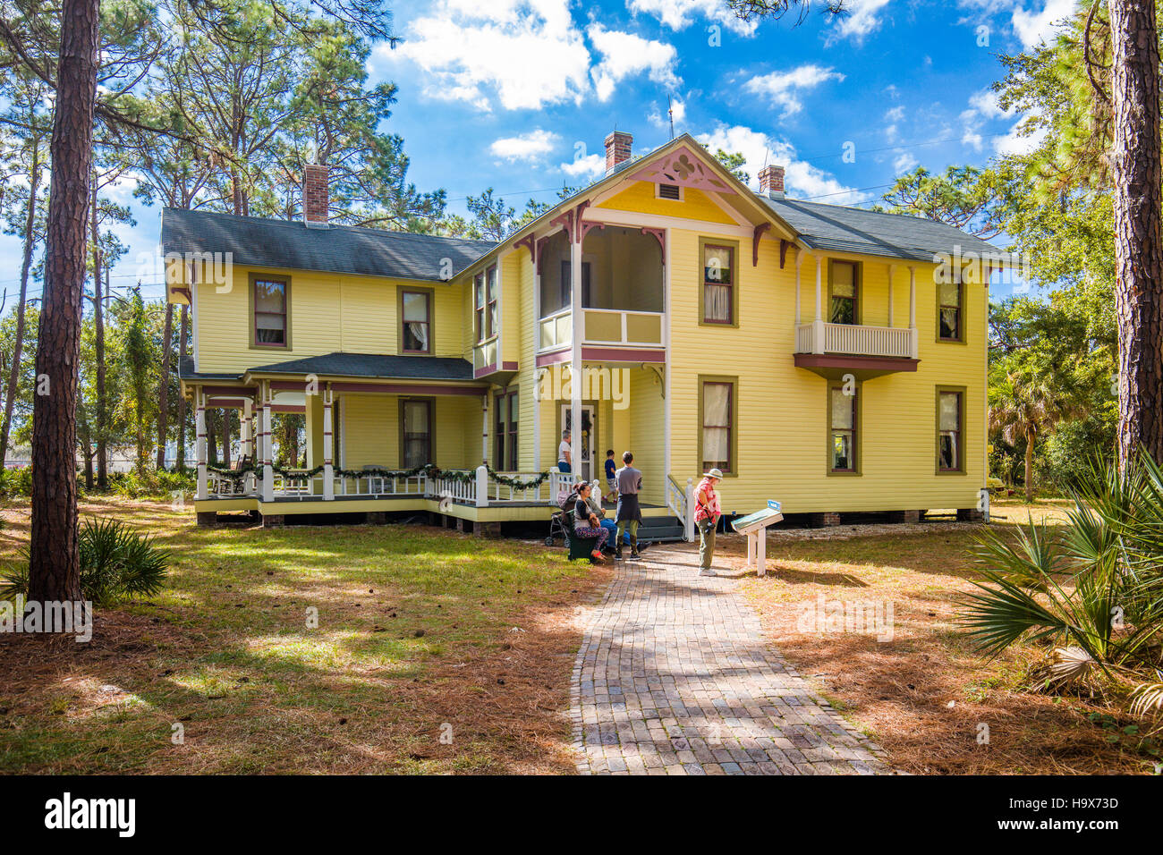 Maison de Seven Gables en patrimoine historique vieux village de Pinellas Comté de Largo en Floride Banque D'Images