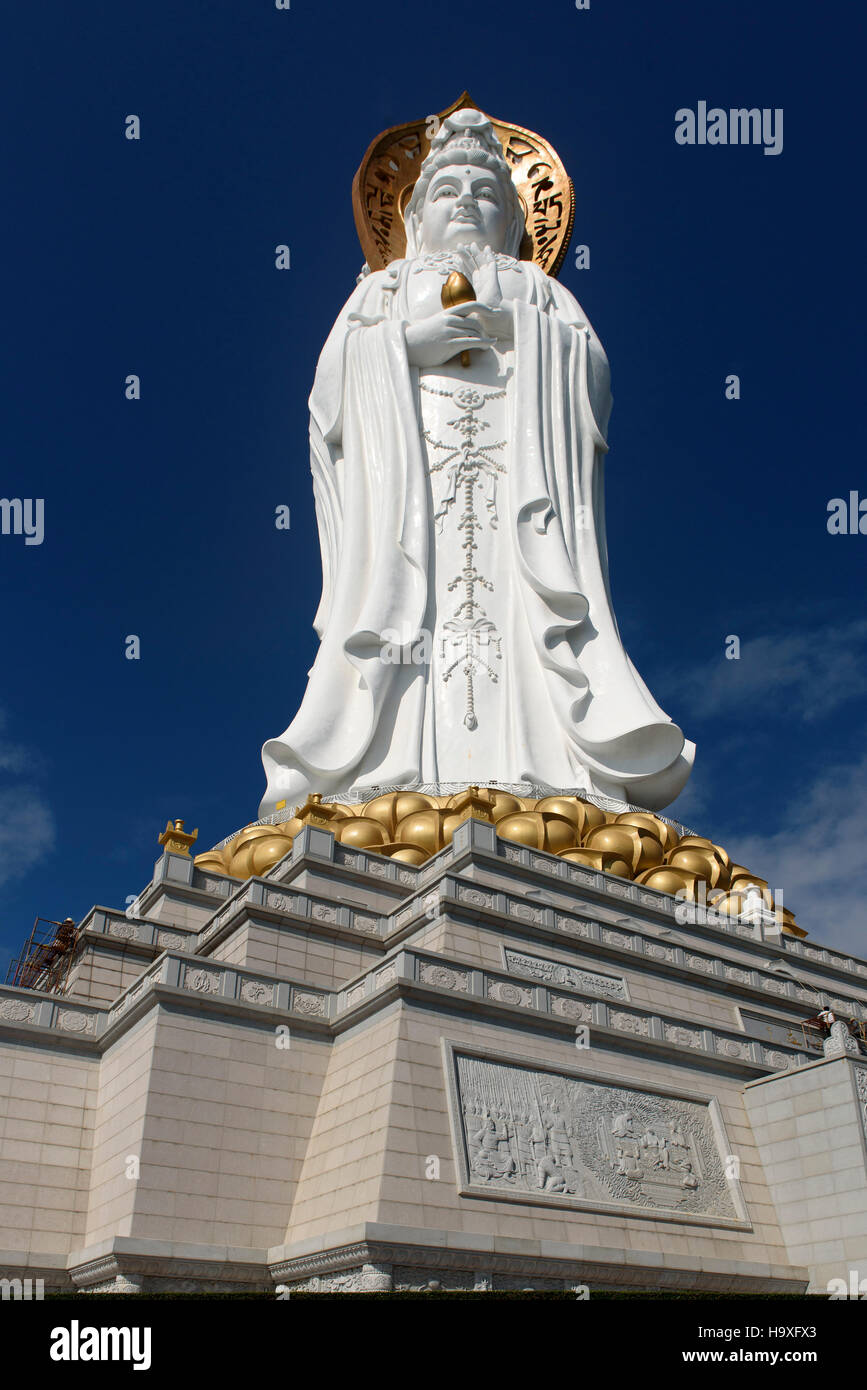 Statue de Guan Yin-Nanshan temple près de Sanya, sur l'île de Hainan, Chine Banque D'Images