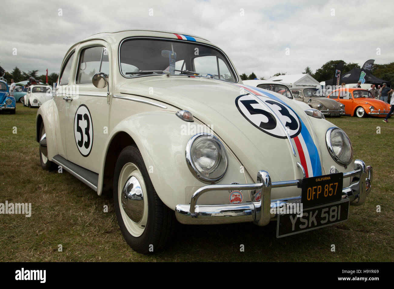 VW Beetle Herbie Voiture à Harewood House festival VW 2016 Banque D'Images