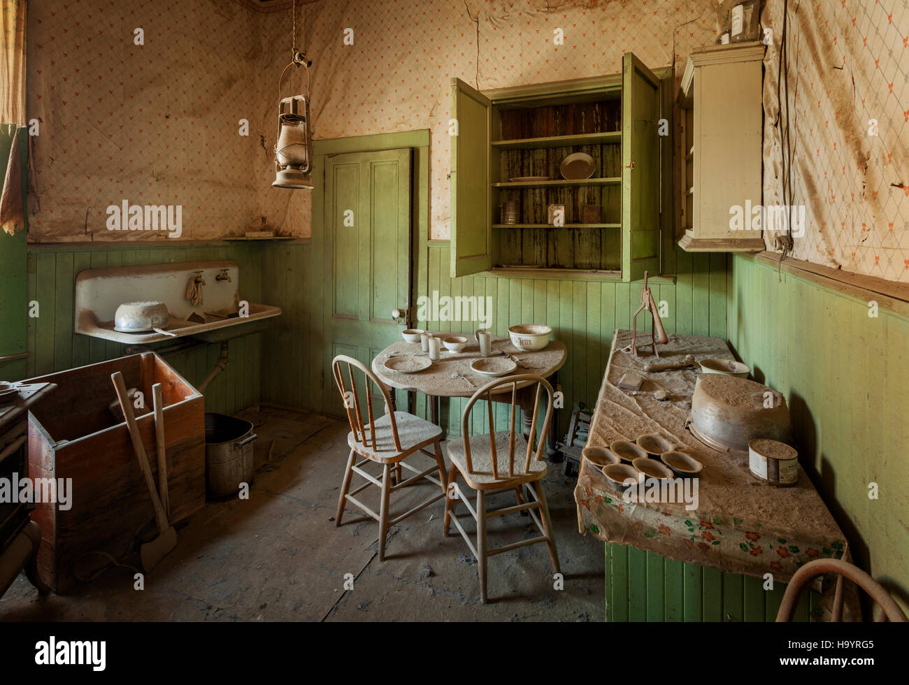 Tom Miller House Bodie Ghost Town. une ville fantôme principale attraction de Californie. Bodie est maintenu dans un état de réparation arrêté, maintenu dans un Banque D'Images