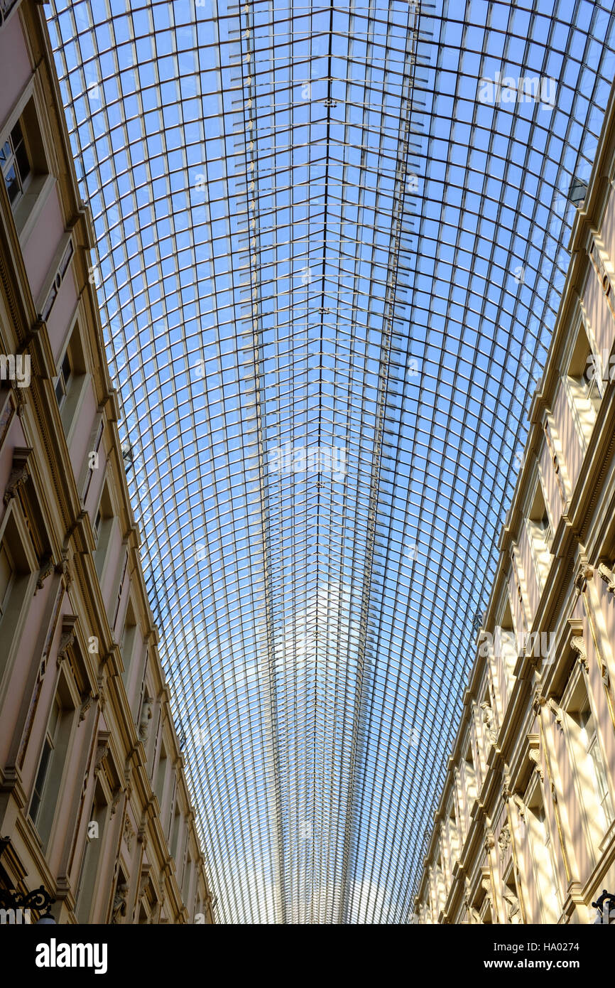 Galeries Royales Saint-Hubert (royal shopping galeries), Bruxelles, Belgique Banque D'Images