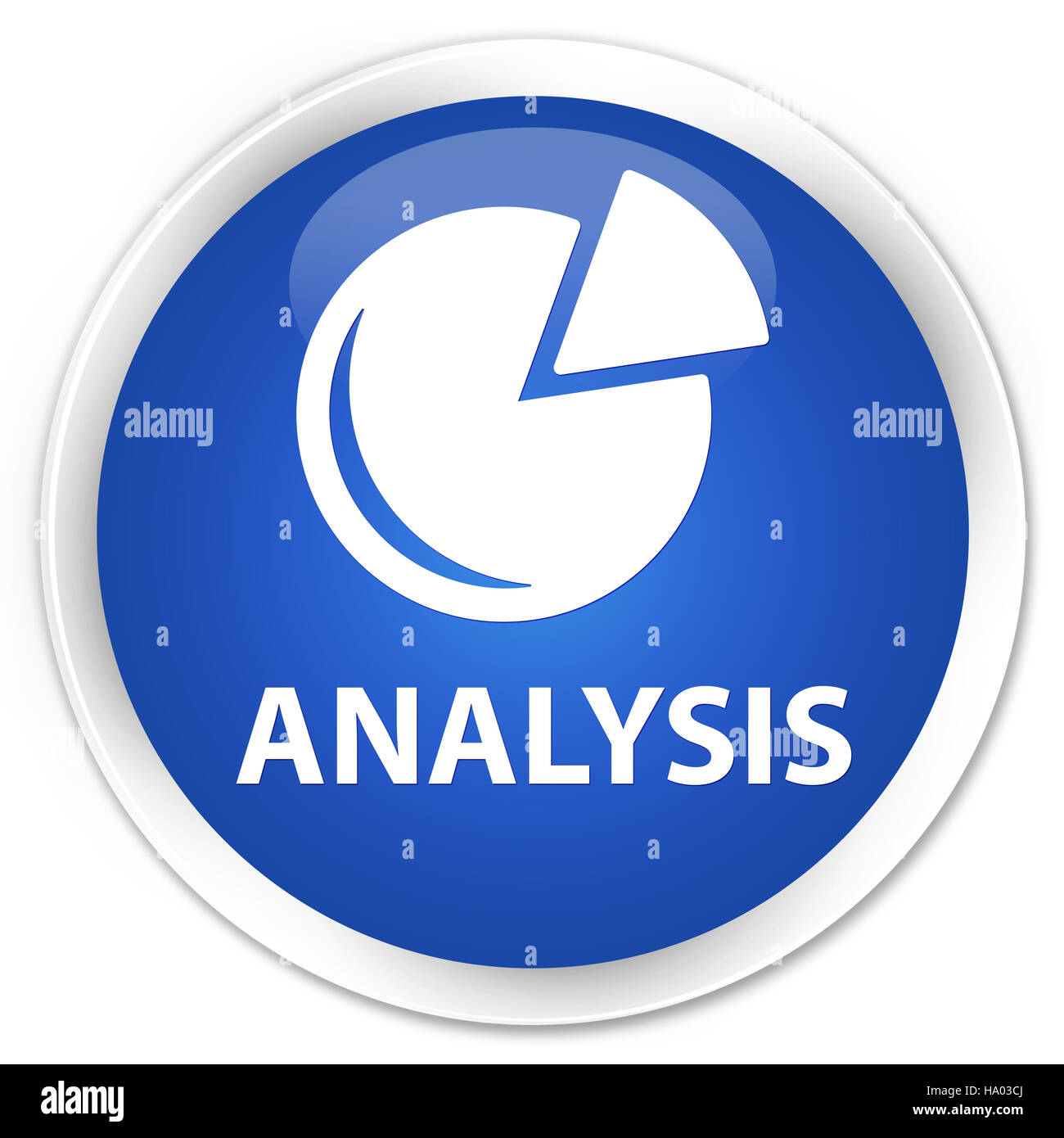 L'analyse (symbole graphique) isolé sur le bouton rond bleu premium abstract illustration Banque D'Images