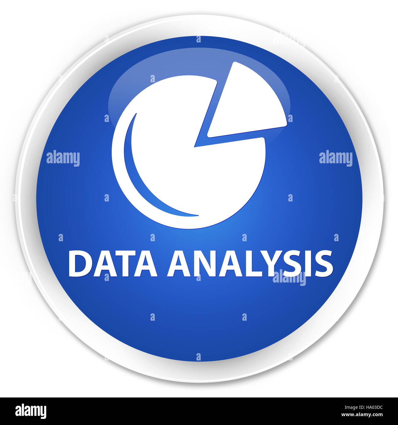 L'analyse des données (symbole graphique) isolé sur le bouton rond bleu premium abstract illustration Banque D'Images