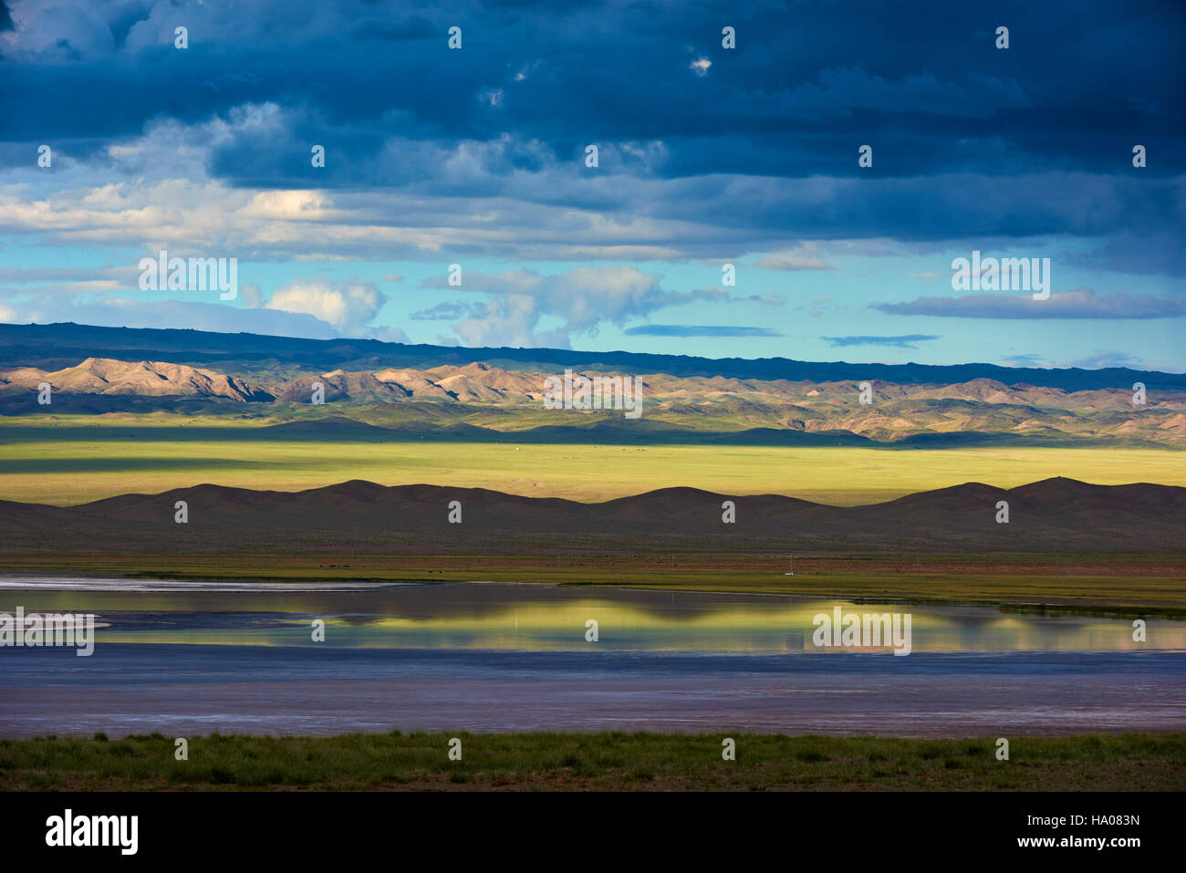 La Mongolie, Gobi-Altay, province de l'ouest de la Mongolie, du paysage dans la steppe Banque D'Images