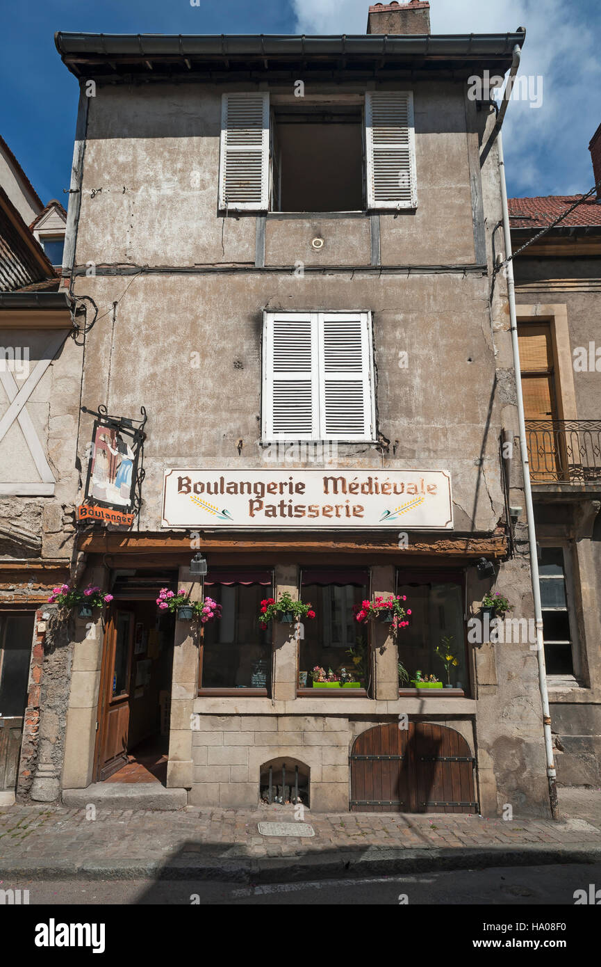 Ancienne boulangerie dans le centre historique, Autun, Saône-et-Loire, France Banque D'Images
