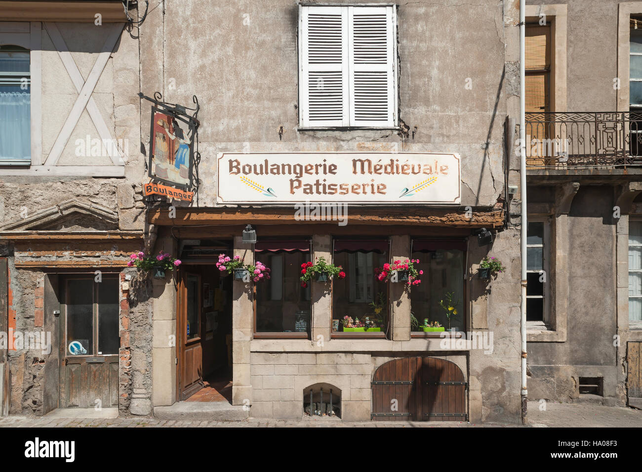 Ancienne boulangerie dans le centre historique, Autun, Saône-et-Loire, France Banque D'Images