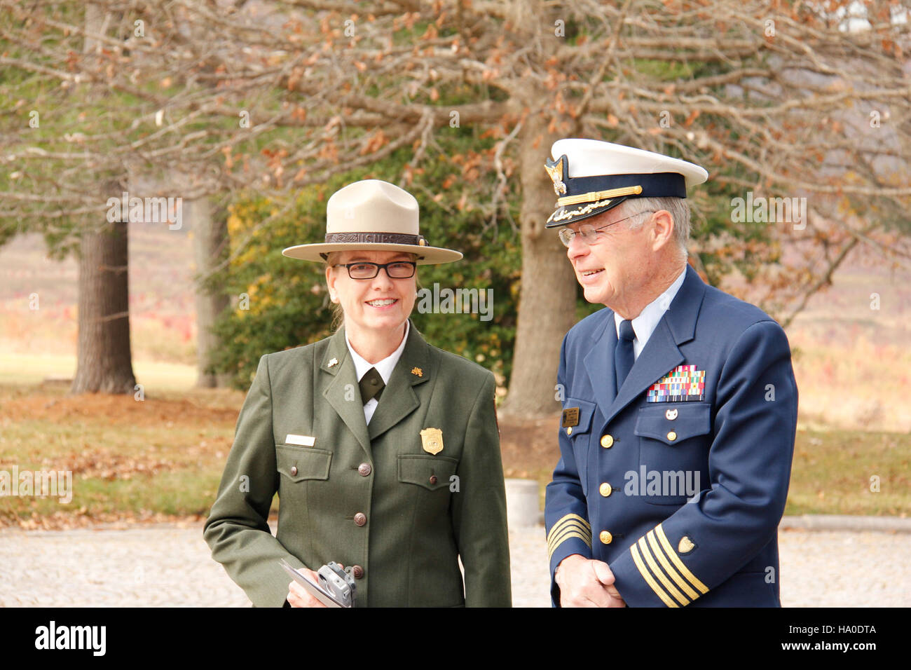 Le parc historique national de Valley Forge accueille des événements annuels de la Journée des anciens combattants pour honorer les membres du service militaire. Le parc commémore le rôle de George Washington et de l'armée continentale pendant la Révolution américaine. Banque D'Images