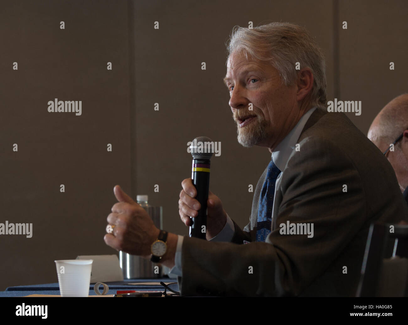 Cette image met en évidence les perspectives agricoles telles que discutées par les experts du groupe CME. La séance porte sur les tendances du marché, les perspectives économiques et la façon dont les secteurs agricoles influent à la fois sur l'économie et sur l'environnement. Banque D'Images