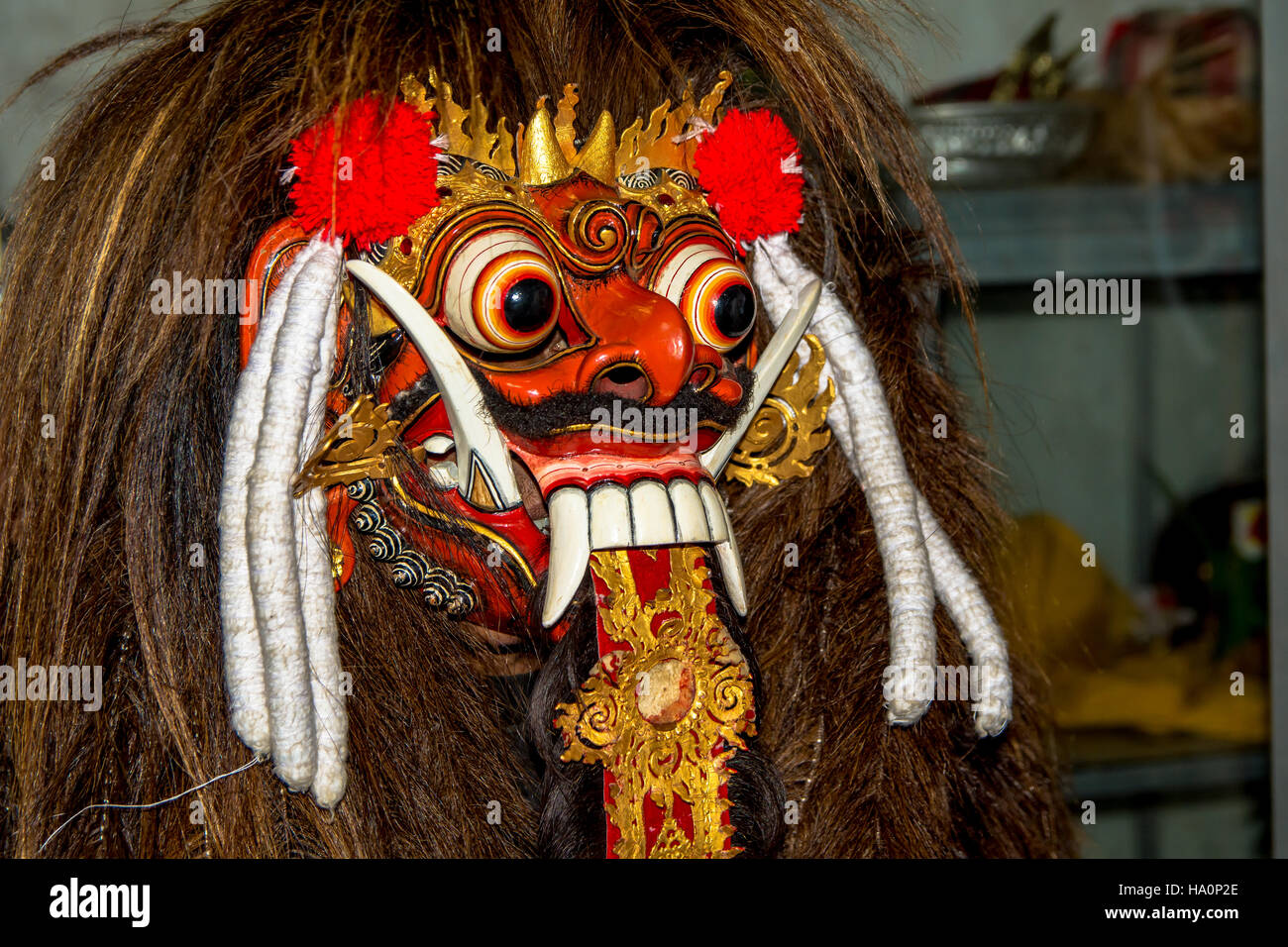 Close Up of masque Barong Banque D'Images