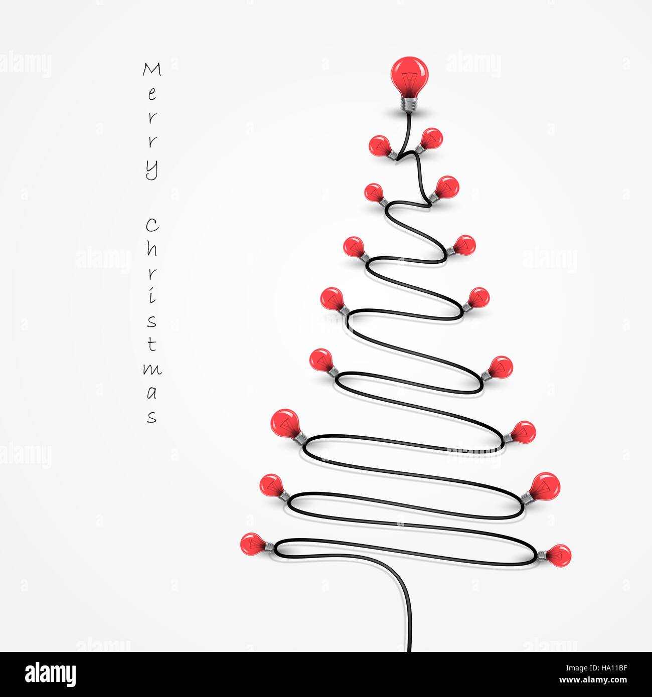 Ampoules colorées et symbole de l'arbre de Noël .Joyeux noël résumé fond.Design de carte postale de Noël, Joyeux Noël, Joyeux ou logo icône Illustration de Vecteur