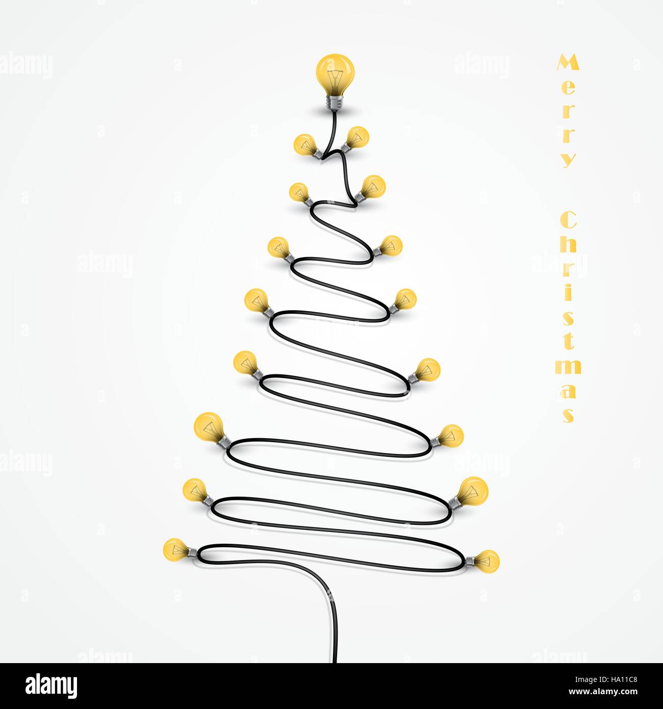 Ampoules colorées et symbole de l'arbre de Noël .Joyeux noël résumé fond.Design de carte postale de Noël, Joyeux Noël, Joyeux ou logo icône Illustration de Vecteur