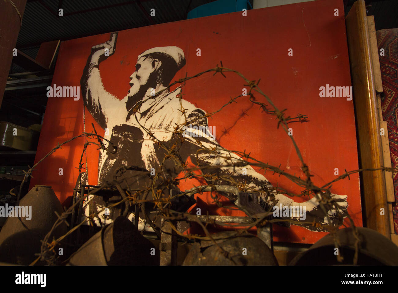 L'installation sur la Seconde Guerre mondiale au Musée de la Culture Industrielle Banque D'Images