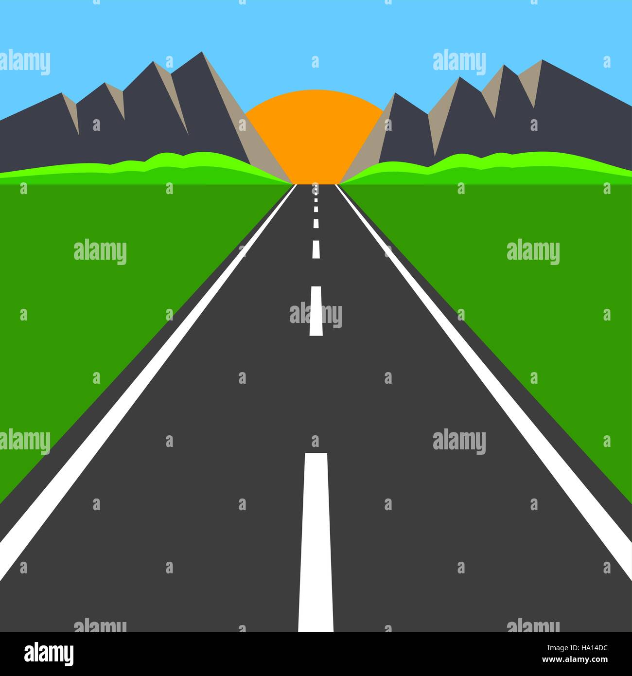 Route de l'horizon Illustration de Vecteur