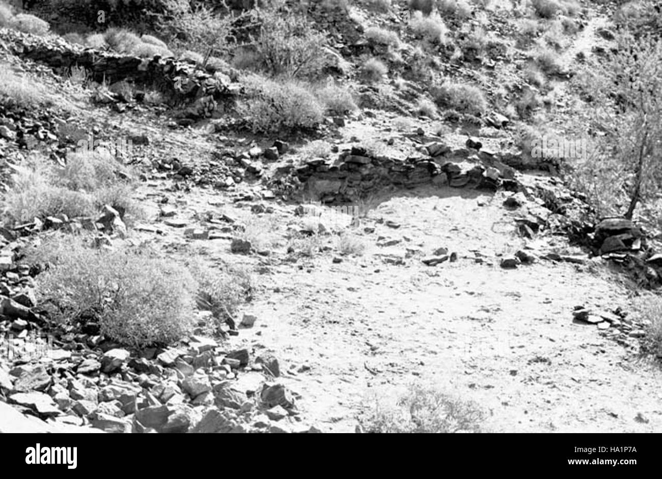 Les ruines Anasazi dans le Grand Canyon, photographiées en 1968, reflètent les anciennes cultures amérindiennes qui habitaient la région. Ces sites archéologiques donnent un aperçu de l'histoire et du patrimoine de la région. Banque D'Images