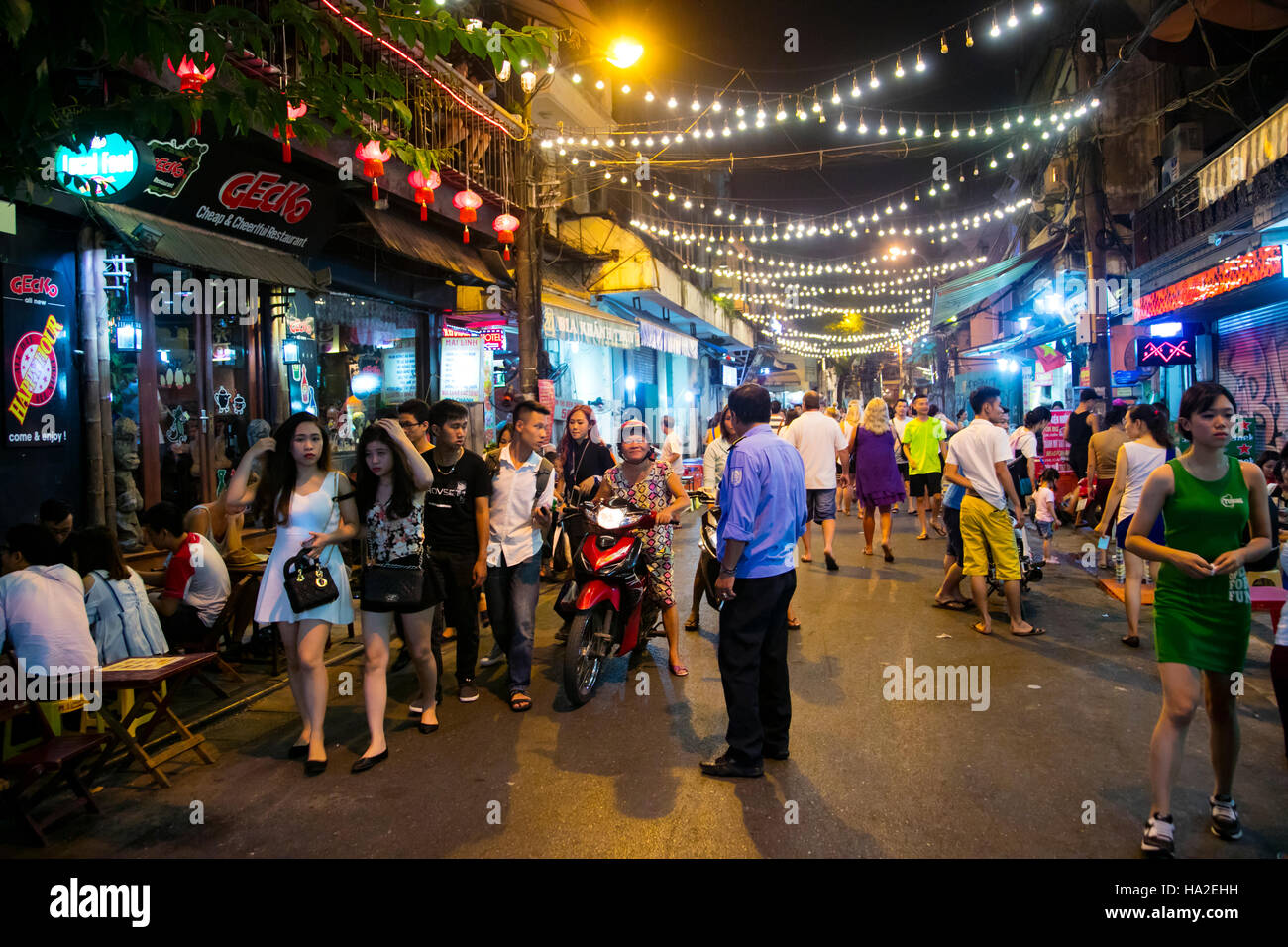 Tuyen Pho Di Bo, Walking Street, Old Quarter, Hanoi, Vietnam, Asie Banque D'Images