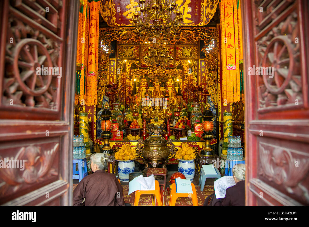Chua Mot Cot, Temple bouddhiste, Hanoi, Vietnam, Asie Banque D'Images