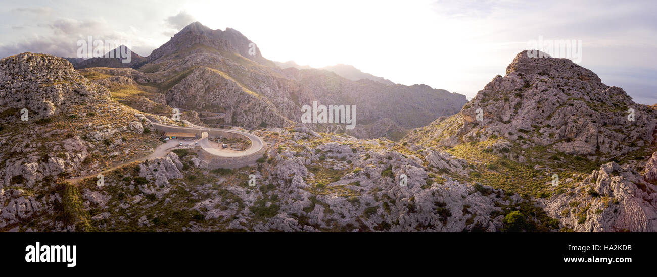 Route de montagne, Majorque, Iles Baléares, Espagne Banque D'Images