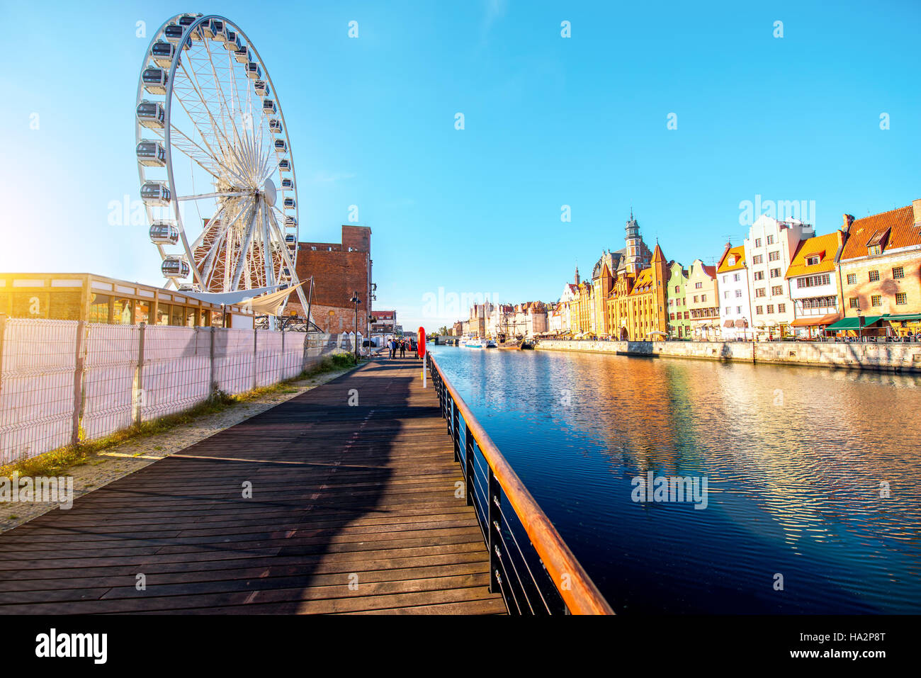 Riverside à Gdansk Banque D'Images