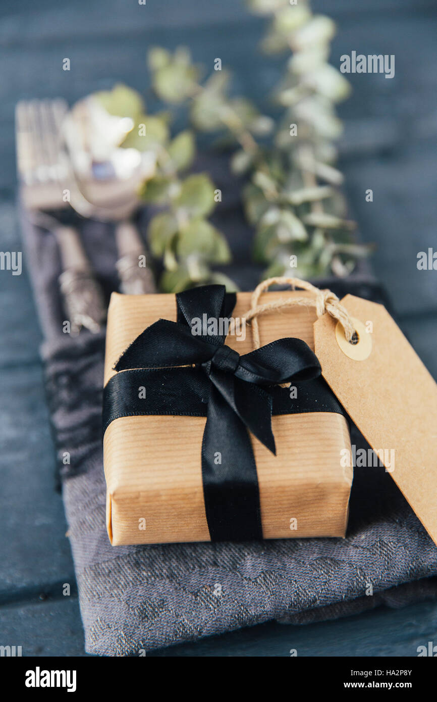 Place aux cadeaux emballés Banque D'Images