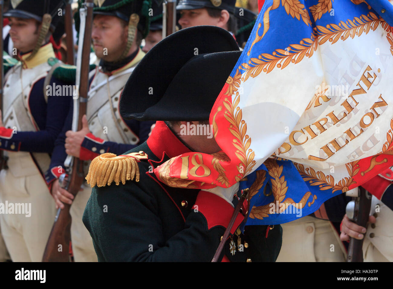 Drapeau De Table Napoléon 1er 15x15cm - Armes Napoléon Bonaparte Haute