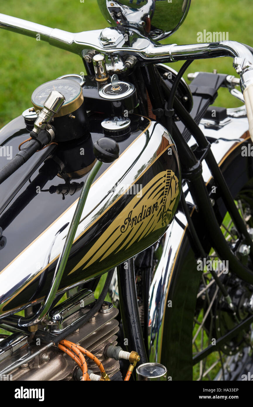Moto quatre cylindres indien. American Classic motorcycle Banque D'Images